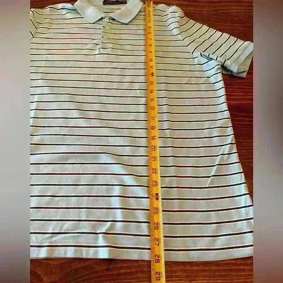 POLO RALPH LAUREN Striped Short‎ Sleeve Mens Collared Polo Size XL - Picture 4 of 6